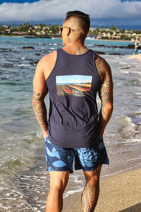Hilo Canoe's Unisex Tank Top Navy