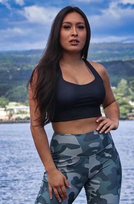 Black Longline sports bra