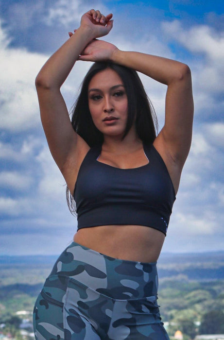 Black Longline sports bra