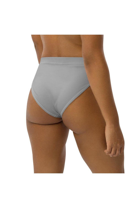 Gray Recycled high-waisted bikini bottom