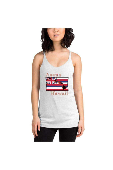 Asana Hawaii Women's Tank Top Heather White / XS Asana Hawaii Women's Racerback Yoga Tank