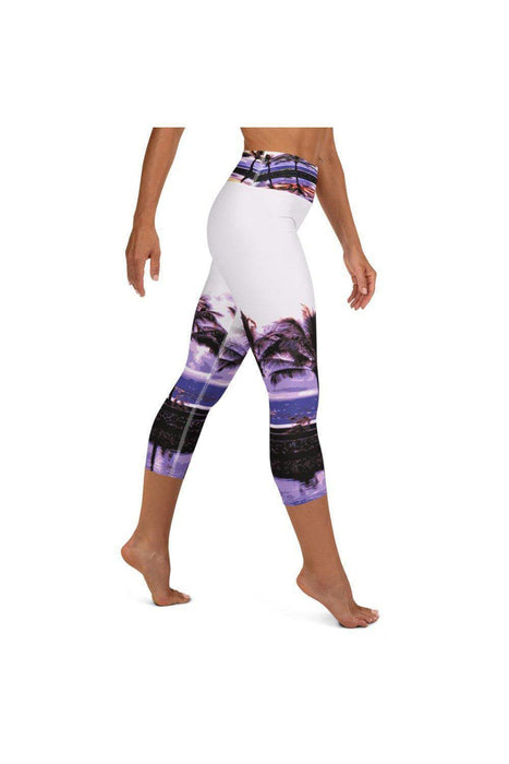Asana Hawaii XS Hilo Bay Palms Yoga Capri Leggings