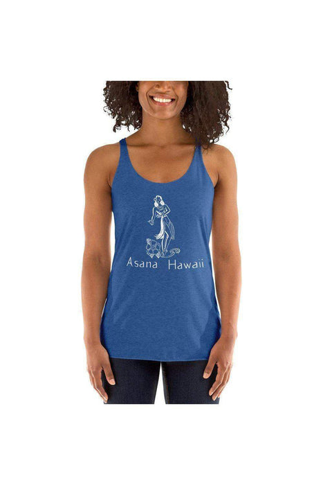 Asana Hawaii Women's Tank Top Vintage Royal / XS Hula Girl Women's Racerback Tank