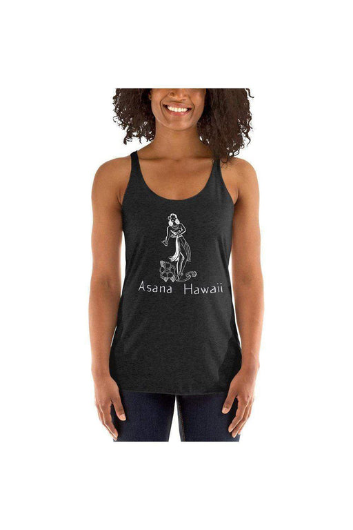Asana Hawaii Women's Tank Top Vintage Black / XS Hula Girl Women's Racerback Tank
