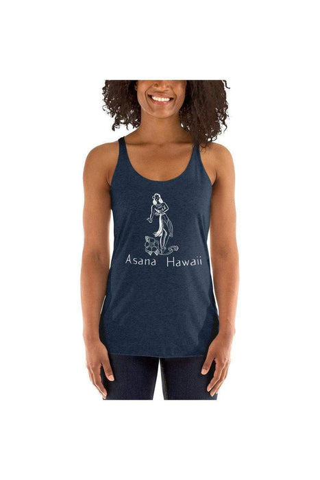 Asana Hawaii Women's Tank Top Vintage Navy / XS Hula Girl Women's Racerback Tank