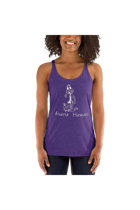 Asana Hawaii Women's Tank Top Purple Rush / XS Hula Girl Women's Racerback Tank