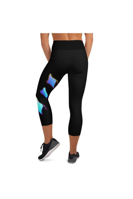 Asana Hawaii Yoga Capri Leggings Kona Manta Rays Yoga Capri Leggings
