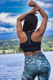 Black Longline sports bra