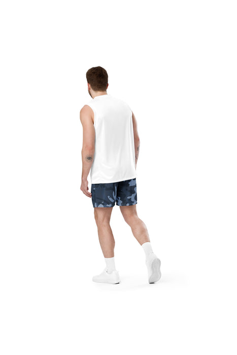 Blue Camouflage Unisex mesh shorts