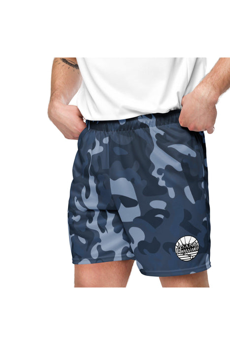 Blue Camouflage Unisex mesh shorts