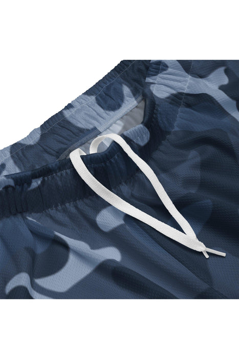 Blue Camouflage Unisex mesh shorts