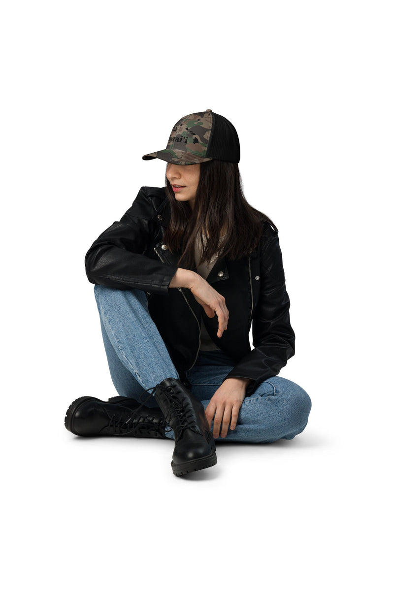Camouflage trucker hat