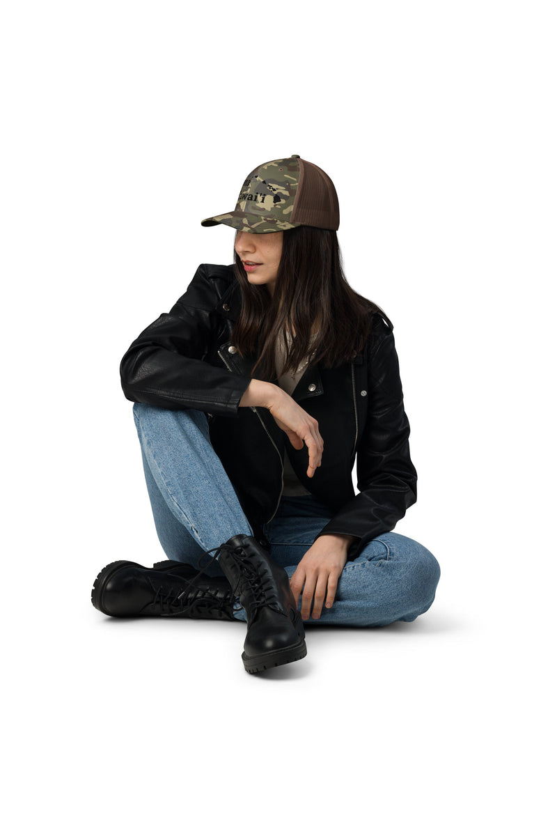 Camouflage trucker hat