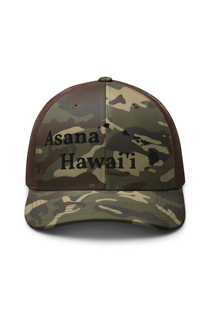 Camouflage trucker hat