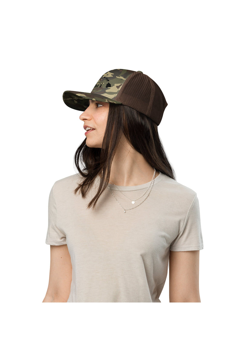 Camouflage trucker hat