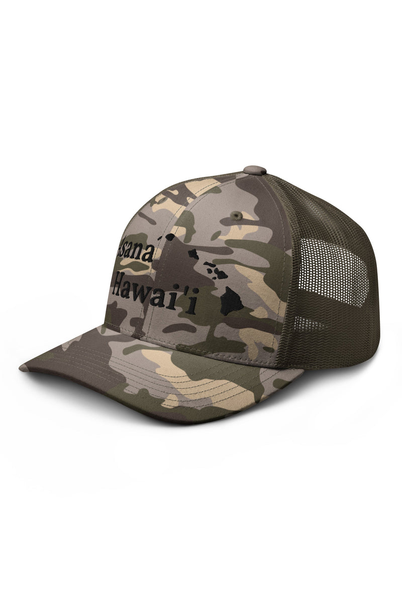 Camouflage trucker hat