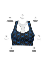 Flower of Life Longline Sports Bra