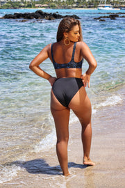 Flower of Life Recycled high-waisted bikini 
