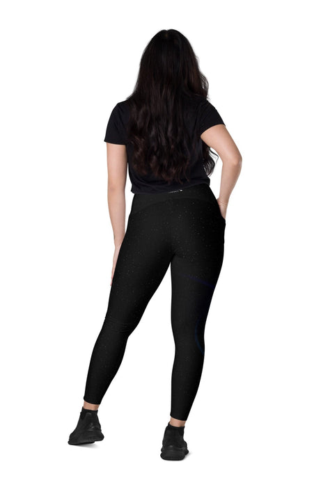 Ardene Black High Waist Crossover Leggings | Size Small | Spandex/Polyamide