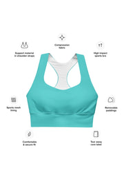 Eterna Longline sports bra - turquoise 
