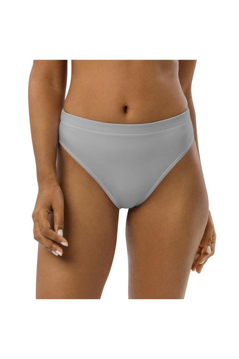 Gray Recycled high-waisted bikini bottom
