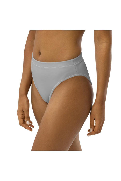 Gray Recycled high-waisted bikini bottom