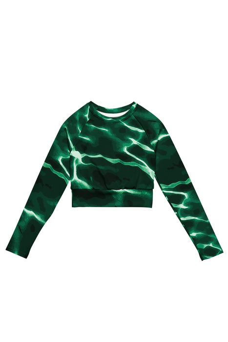 Kiholo Recycled long-sleeve crop top