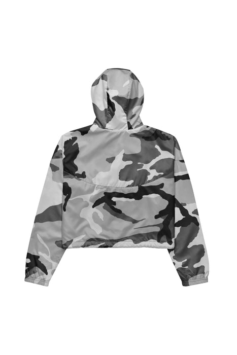 Ka'ala Gray Camo Women’s cropped windbreaker