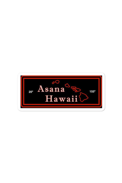 Asana Hawaii Stickers 4x4 Asana Hawaii 20º/155º Bubble-free stickers