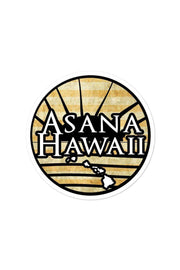 Asana Hawaii Stickers 4x4 Asana Hawaii Bubble-free stickers