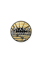 Asana Hawaii Stickers 3x3 Asana Hawaii Bubble-free stickers