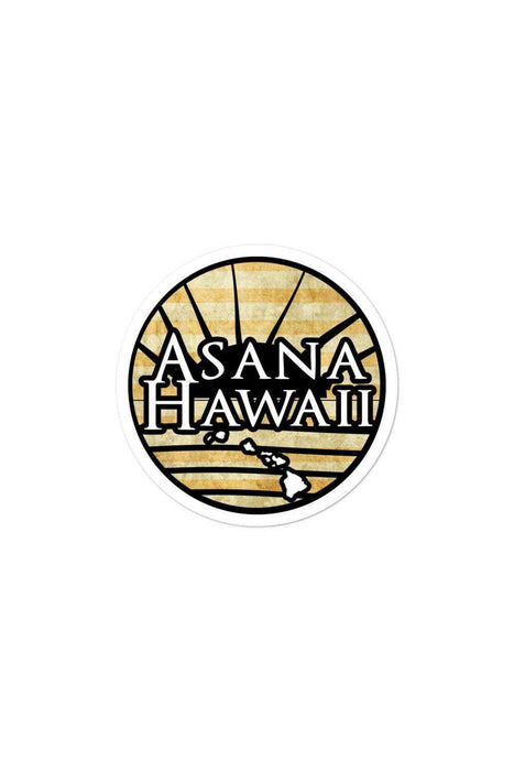 Asana Hawaii Stickers 3x3 Asana Hawaii Bubble-free stickers