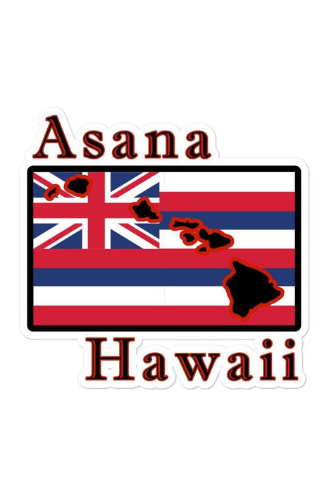 Asana Hawaii Stickers 5.5x5.5 Asana Hawaii Flag Bubble-free stickers