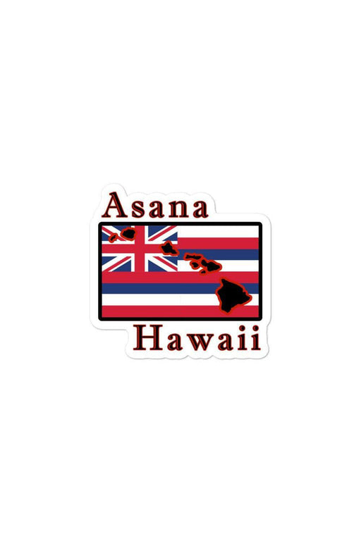 Asana Hawaii Stickers 3x3 Asana Hawaii Flag Bubble-free stickers