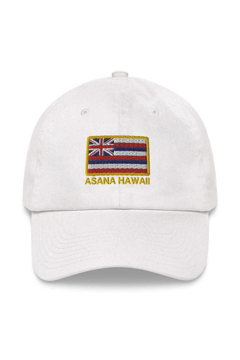Asana Hawaii Cotton Hat White Asana Hawaii Flag Classic Hat