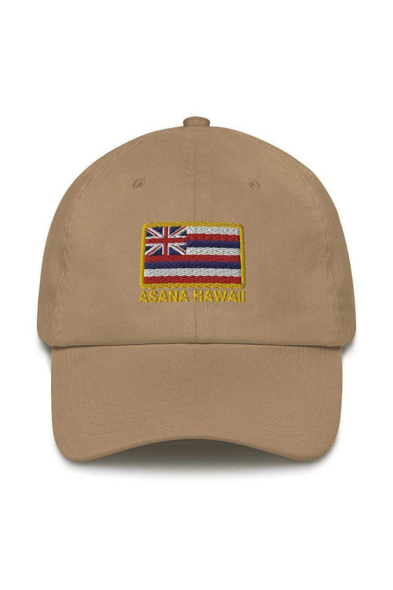 Asana Hawaii Cotton Hat Khaki Asana Hawaii Flag Classic Hat