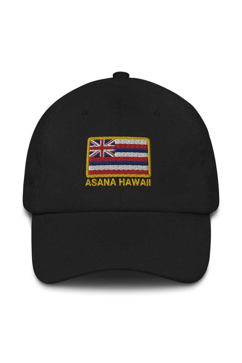 Asana Hawaii Cotton Hat Black Asana Hawaii Flag Classic Hat
