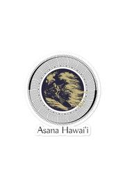 Asana Hawaii Stickers 4x4 Asana Hawaii Geo Surfer Bubble-free stickers