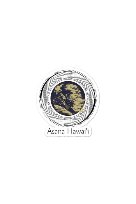 Asana Hawaii Stickers 3x3 Asana Hawaii Geo Surfer Bubble-free stickers