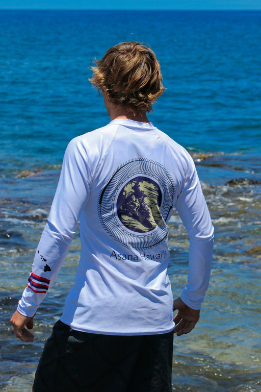 Asana Hawaii Men's Rash Guard Asana Hawaii Geo Surfer Men's Rash Guard