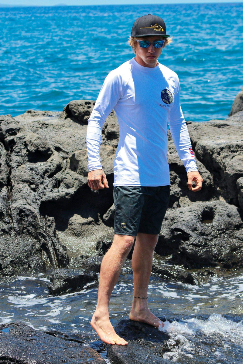 Asana Hawaii Men's Rash Guard Asana Hawaii Geo Surfer Men's Rash Guard