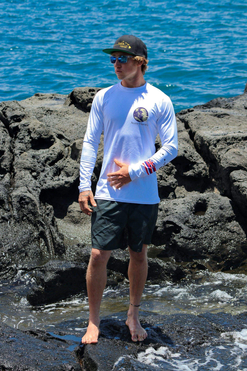 Asana Hawaii Men's Rash Guard Asana Hawaii Geo Surfer Men's Rash Guard