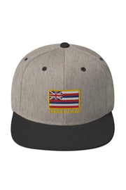 Asana Hawaii Snapback Hat Heather/Black Asana Hawaii Island Flag Snapback Hat