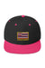 Asana Hawaii Snapback Hat Black/ Neon Pink Asana Hawaii Island Flag Snapback Hat
