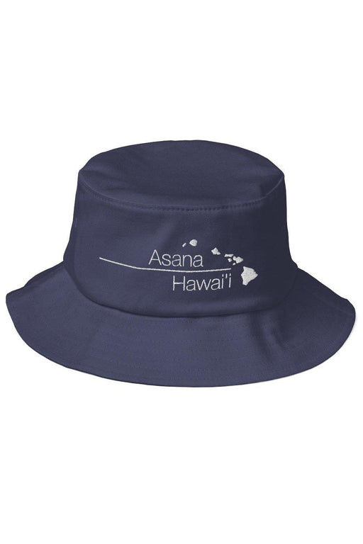 Asana Hawaii Bucket Hat Navy Asana Hawai'i Old School Bucket Hat