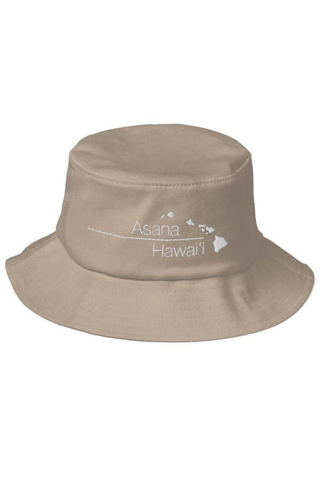 Asana Hawaii Bucket Hat Khaki Asana Hawai'i Old School Bucket Hat