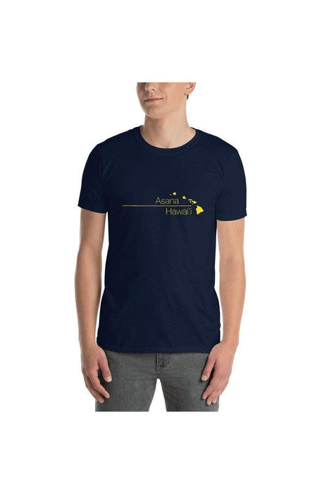 Asana Hawaii T-Shirts Navy / S Asana Hawaii Short-Sleeve Unisex T-Shirt