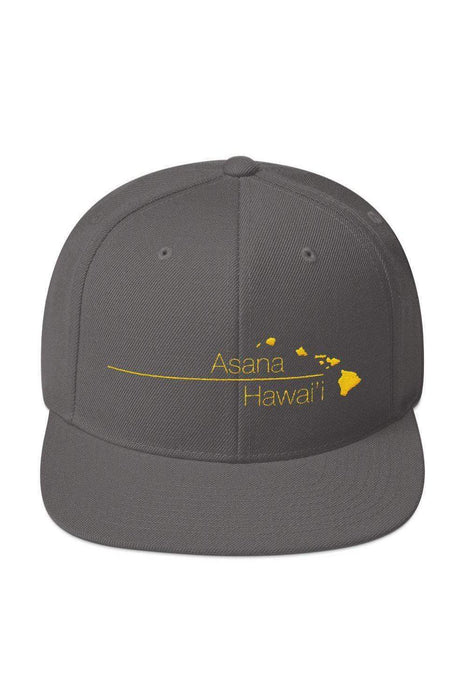 Asana Hawaii Snapback Hat Dark Grey Asana Hawaii Snapback Hat