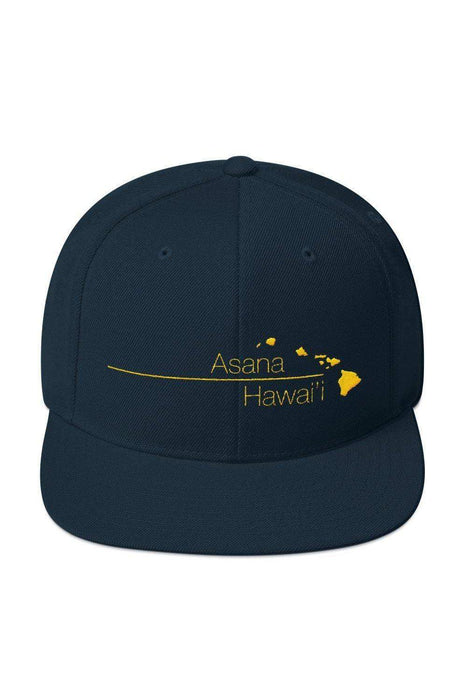 Asana Hawaii Snapback Hat Dark Navy Asana Hawaii Snapback Hat
