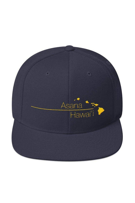 Asana Hawaii Snapback Hat Navy Asana Hawaii Snapback Hat